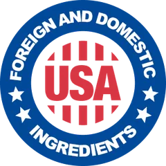 Foreign and domestic ingredients seal badge